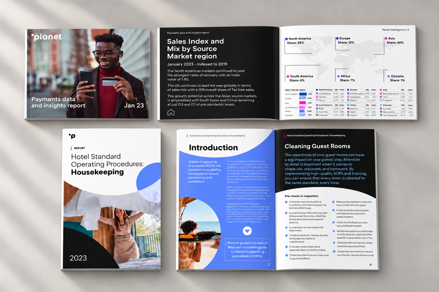 Reports and white papers mockup showing a report and white paper